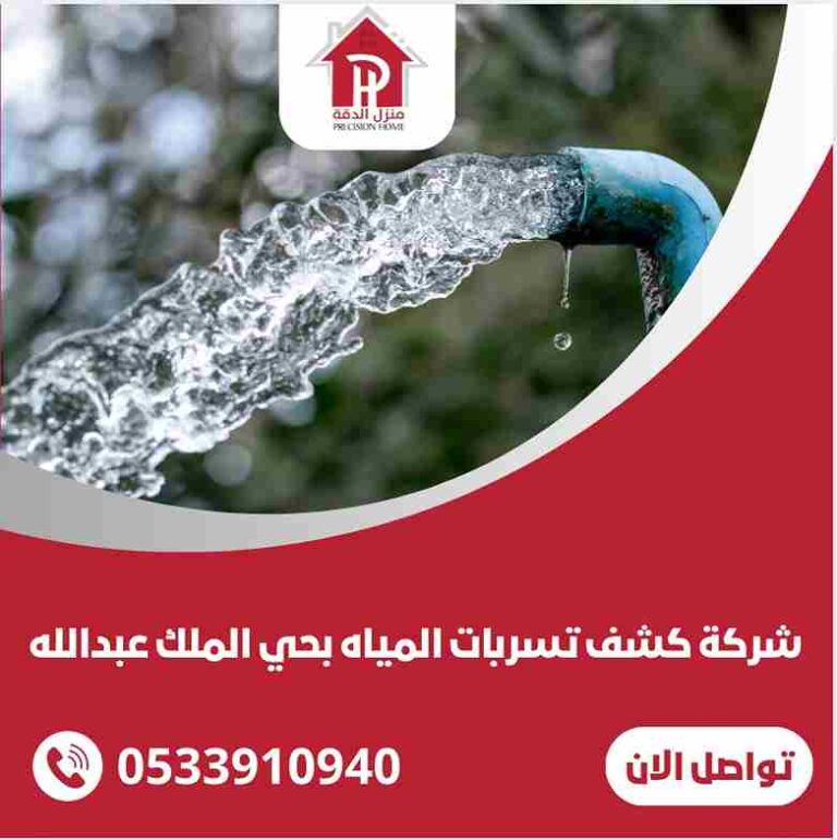 كشف تسربات المياه بحي الملك عبدالله
