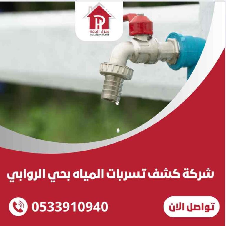 كشف تسربات المياه بحي الروابي