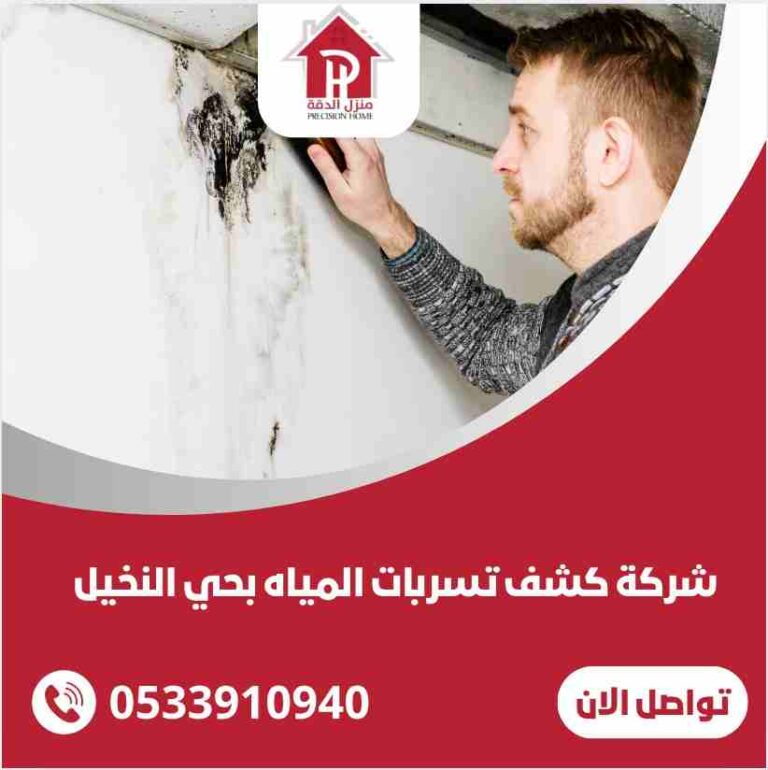 كشف تسربات المياه بحي النخيل