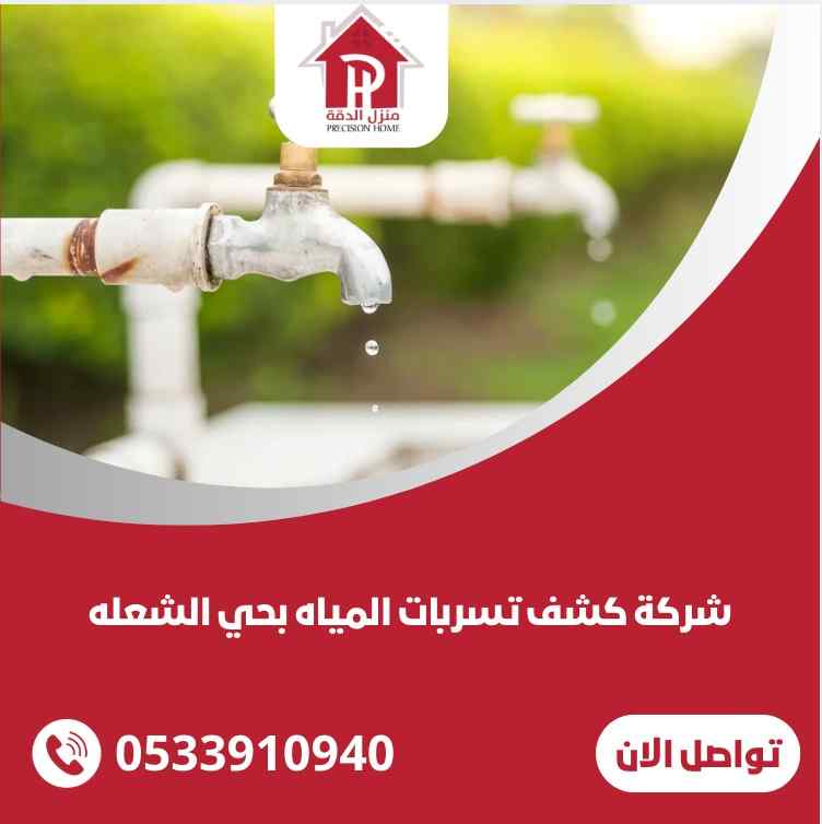 كشف تسربات المياه بحي الشعلة
