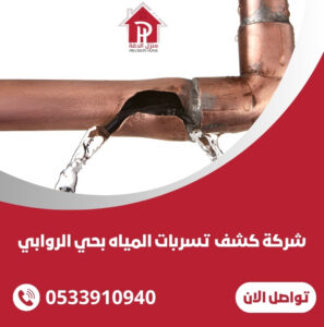 كشف تسربات المياه بحي الروابي
